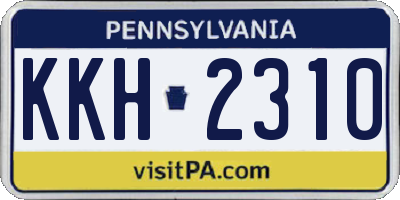 PA license plate KKH2310