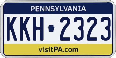 PA license plate KKH2323