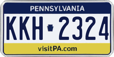 PA license plate KKH2324