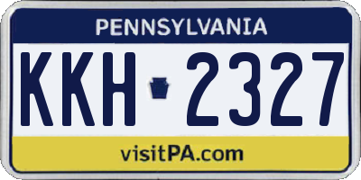 PA license plate KKH2327