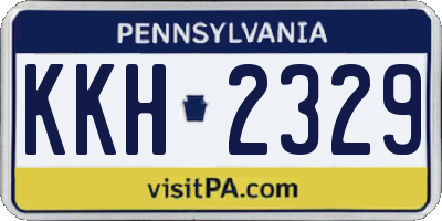 PA license plate KKH2329
