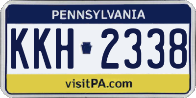 PA license plate KKH2338