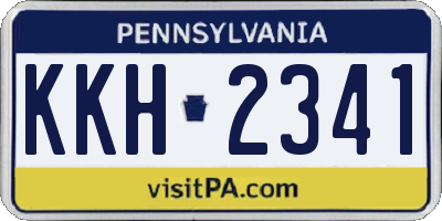 PA license plate KKH2341