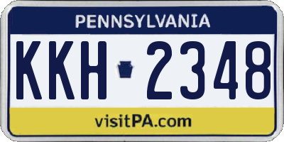 PA license plate KKH2348