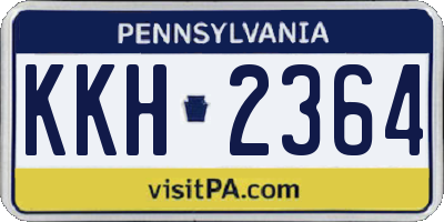 PA license plate KKH2364