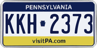 PA license plate KKH2373