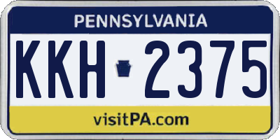PA license plate KKH2375