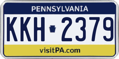 PA license plate KKH2379