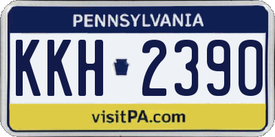 PA license plate KKH2390