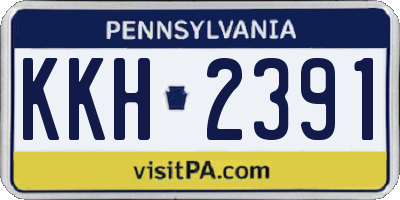 PA license plate KKH2391