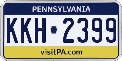 PA license plate KKH2399