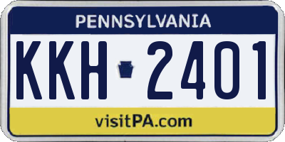 PA license plate KKH2401