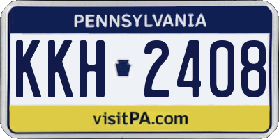 PA license plate KKH2408