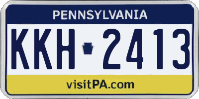 PA license plate KKH2413