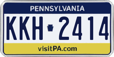 PA license plate KKH2414