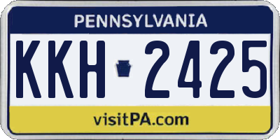 PA license plate KKH2425