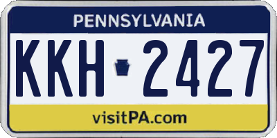 PA license plate KKH2427