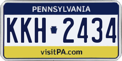 PA license plate KKH2434