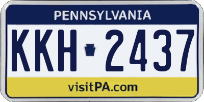 PA license plate KKH2437