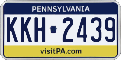 PA license plate KKH2439