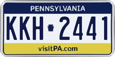 PA license plate KKH2441