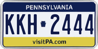 PA license plate KKH2444