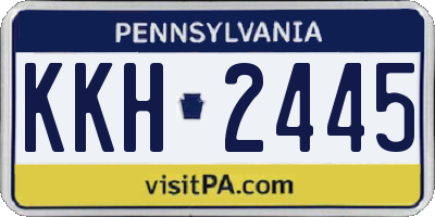 PA license plate KKH2445