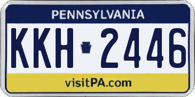 PA license plate KKH2446