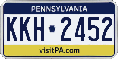 PA license plate KKH2452