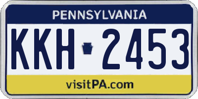 PA license plate KKH2453
