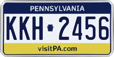 PA license plate KKH2456