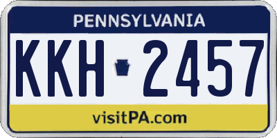 PA license plate KKH2457