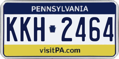 PA license plate KKH2464
