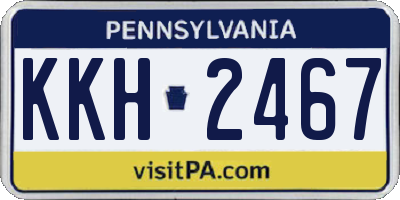 PA license plate KKH2467