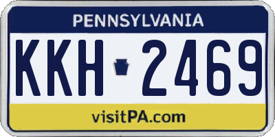 PA license plate KKH2469