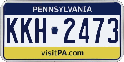 PA license plate KKH2473