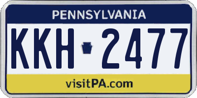PA license plate KKH2477