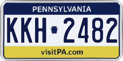 PA license plate KKH2482