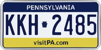 PA license plate KKH2485