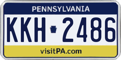 PA license plate KKH2486