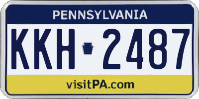 PA license plate KKH2487