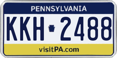 PA license plate KKH2488