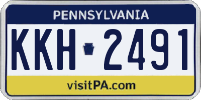 PA license plate KKH2491