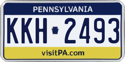 PA license plate KKH2493