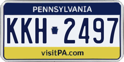 PA license plate KKH2497