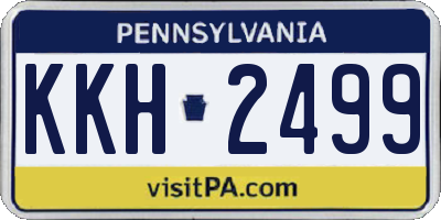 PA license plate KKH2499