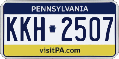PA license plate KKH2507