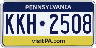PA license plate KKH2508