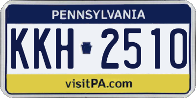 PA license plate KKH2510