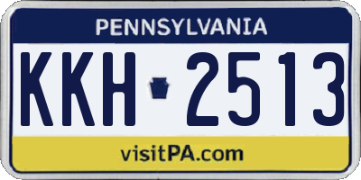 PA license plate KKH2513